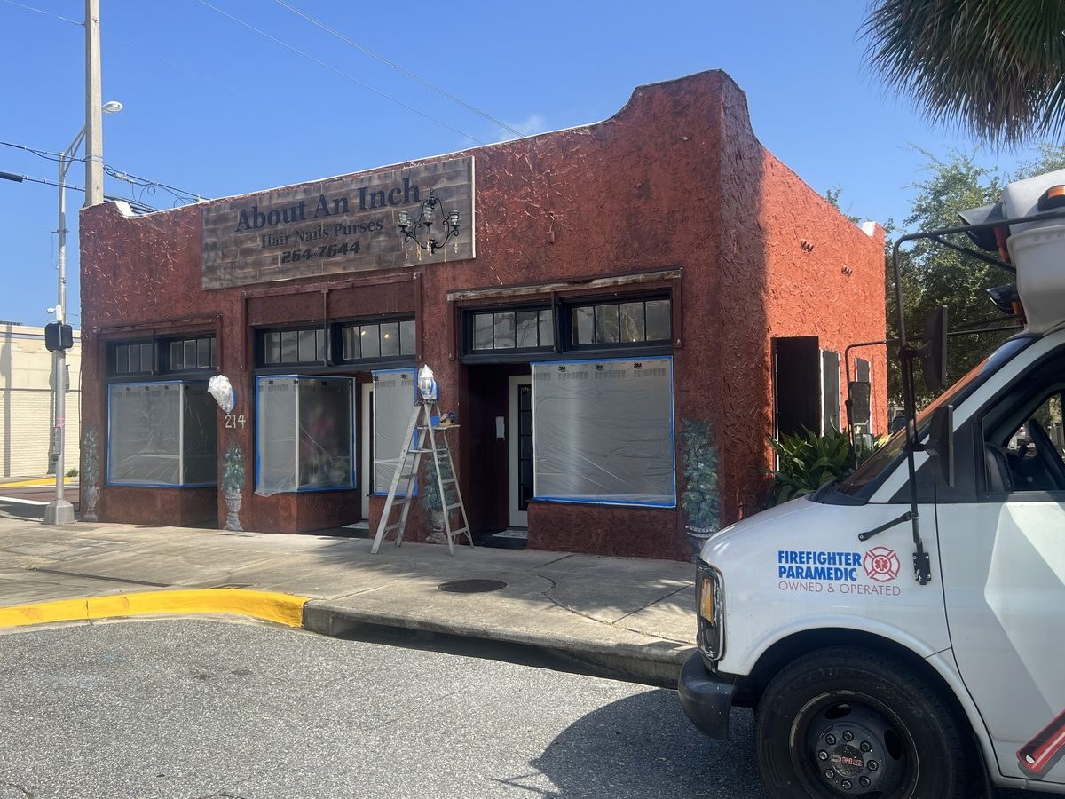 Downtown storefront painting