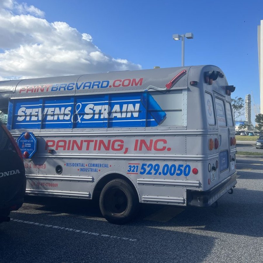 Stevens and Strain van at NASA Kennedy Space Center